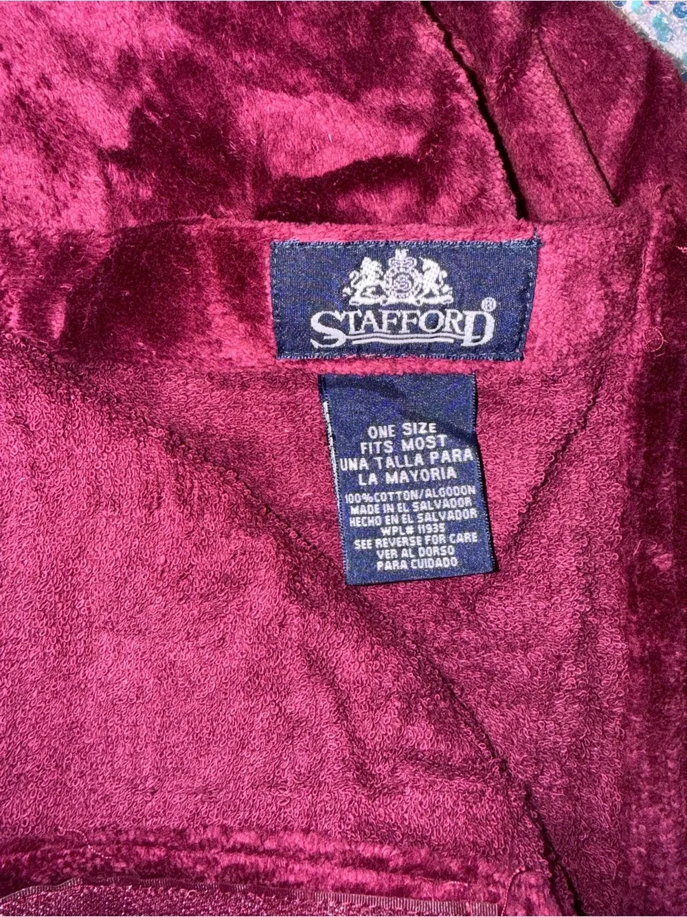 2409-Vintage Stafford Plush Velvet Wrap Skirt in Deep Wine